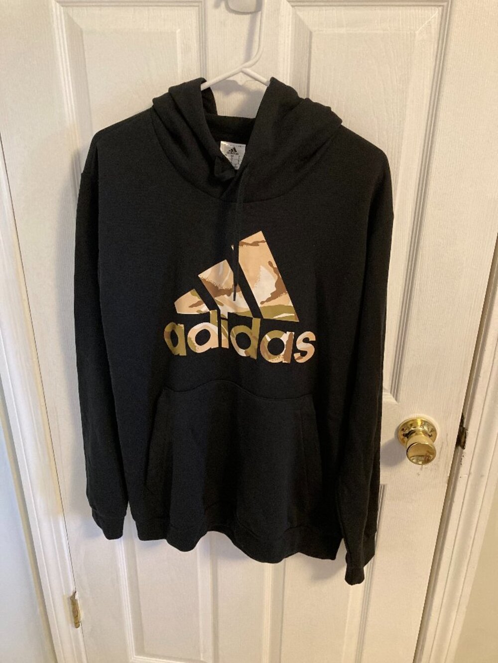 Men's Adidas Camouflage Hoodie Size Large Black